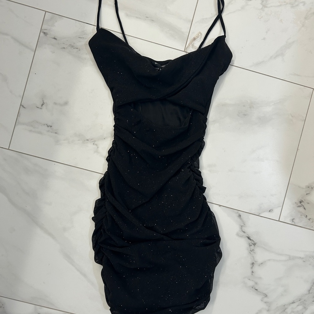 Windsor Black Sparkle Mini Dress